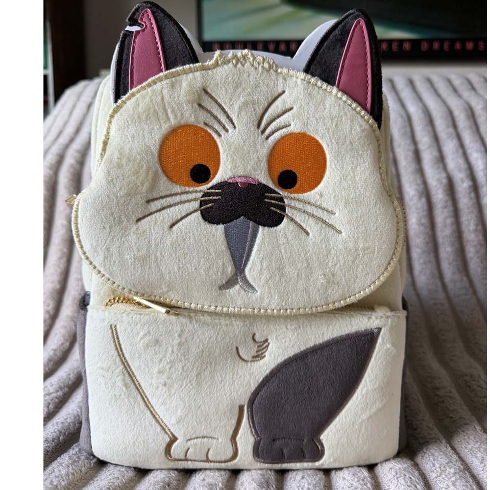 Loungefly Disney Pixar Luca Machiavelli Cosplay Mini Backpack Plush Cat Bag NEW